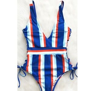 SOLD LACE UP SWIMSUIT SMALL